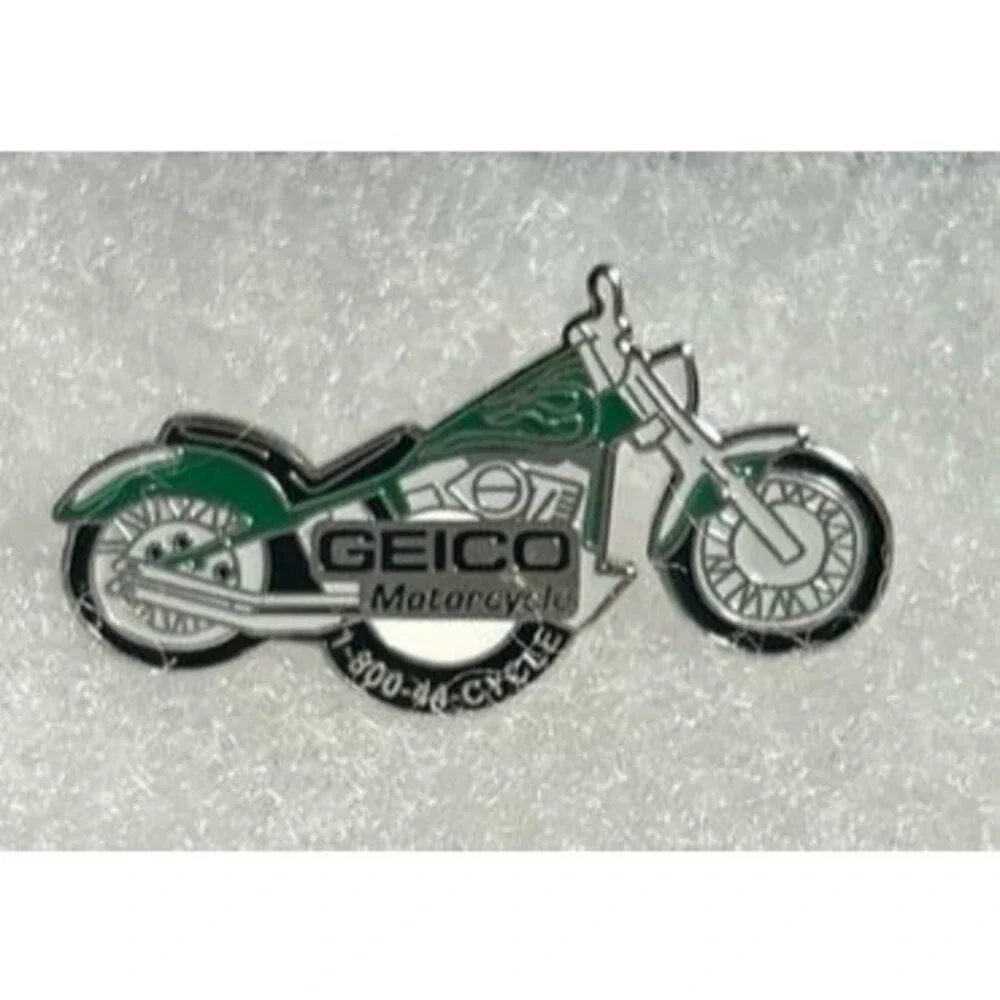 New Geico Motorcycle Insurance Lapel, Jacket or hat Pin
